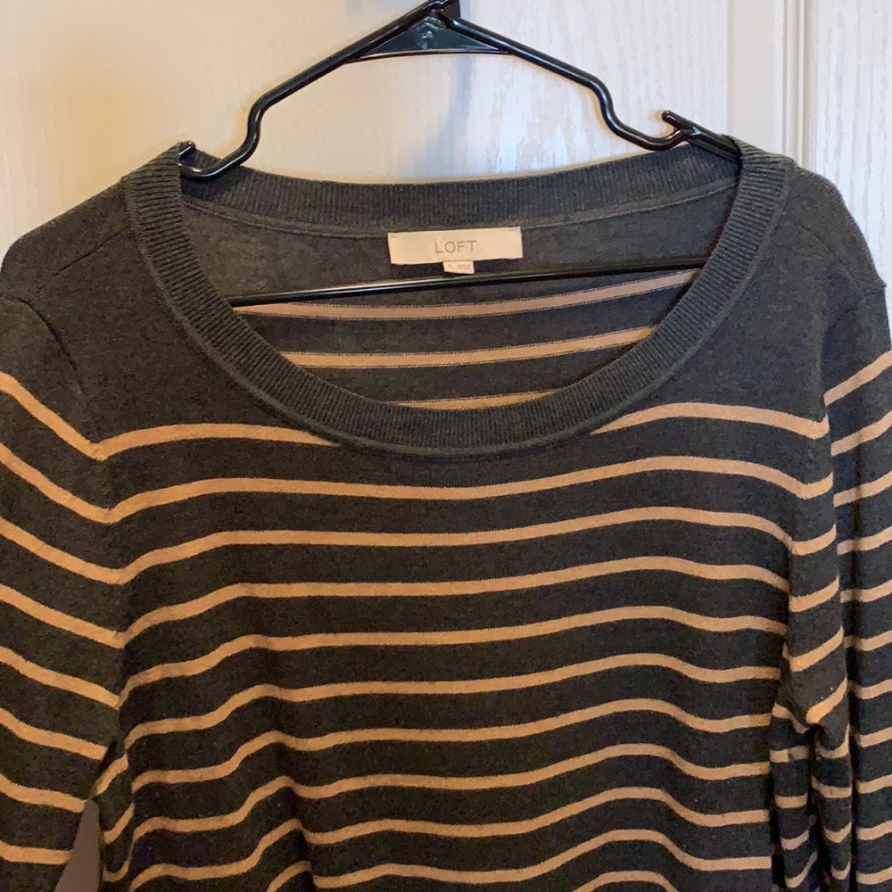 Loft XL striped sweater dress. Good condition. - Picture 5 of 8